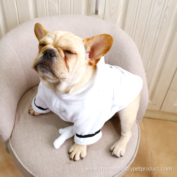 Leisure Soft absorbent cotton hoodie pet bathrobe